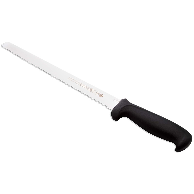 Mundial 5627-14E 14-Inch Serrated Edge Slicing Knife, Black