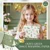 Aobkiat 24PCS Green Olive Leaf Themed Tissue Paper for Bags,Christmas
