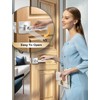 Mengico 1 Pack Satin Nickel Door Handles Interior Privacy Lever,