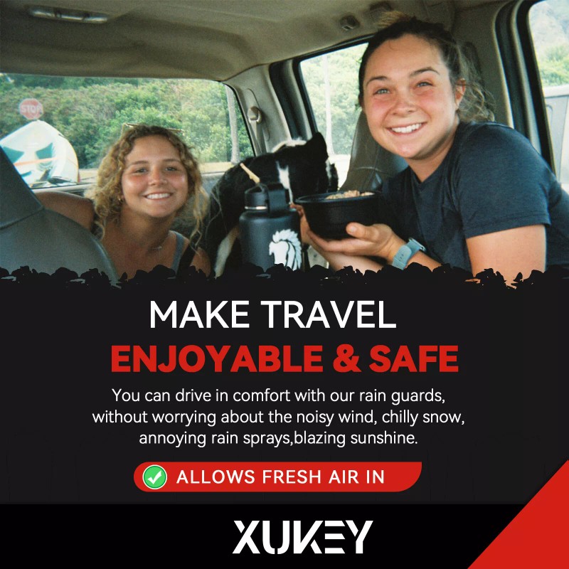 XUKEY Universal38.5" Moonroof Visor Window Top Sunroof Wind Deflector Rain