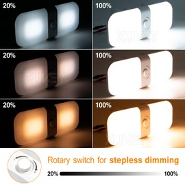 AUTOXBERT 12V LED Vans Light Campervan Interior LED Light with 3 Colors Temperature and Infinite Dimming for Caravan Motorhome RV, 2700k-6500k