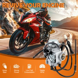 TRX 350 Carburetor Compatible with Honda Rancher 350 TRX350 TRX350FE TRX350FM TRX350TM TRX350TE TRX350ES 2000-2006 With Air Filter Oil Filter Parts