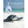 Lypic Turtle Necklace for Women 925 Sterling Silver Turtle Moonstone