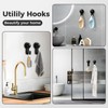 WingWider Shower Hooks for Inside Shower,No-Drill Removable&Reusable Towel Hooks for