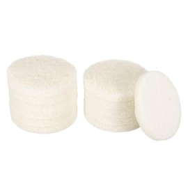 HARFINGTON 12pcs Scrubber Scouring Pads 450 Grits 3 Inch Drill Power Brush Hoop and Loop Surface Conditioning Disc Drill Scuffing Disc Scrub Pads for Home Kitchen Cleaning, White