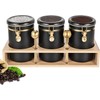 Yangbaga 304 Stainless Steel Coffee Canisters for Ground Coffee,3 x