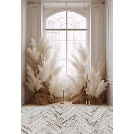 MEHOFOND Photography Backdrop for Adults Kids 5x7ft Indoor Window Boho Pampas Pregnant Portrait Birthday Party Decoration Banner Studio Accessories