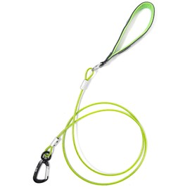 Mighty Paw Dog Leash - Anti Biting Pets Leashes - Chew Proof Metal Cable - Ideal for Large Dogs and Teething Puppies - Braided Cord with Padded Handle - Six Foot - Green
