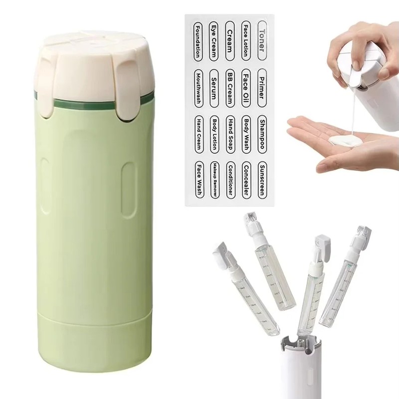 4-in-1 Travel Refillable Dispenser Bottle – Compact 50 ml Toiletry