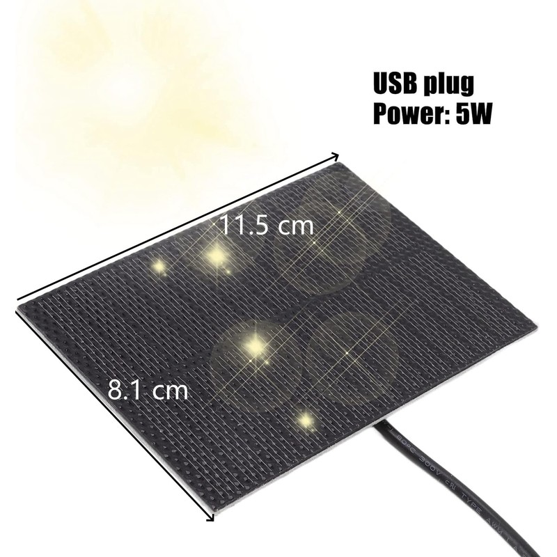 Outdoor Portable Solar Panel, 5w 5v Small Size Light Weight
