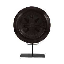 Sagebrook Home Wood Sculptures Aztec Accent Piece Sculpture Home Decor Collectible, Craft Art Abstract Statue Decoration for Interior Design, 24" H, Brown