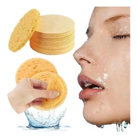 Esponja Facial Comprimidas Celulosa Limpieza Natural 50pz
