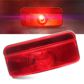 Command Electronics OEM 12V Incandescent RV & Trailer Tail Light - Made in USA - Brake Light with Built-in Reflector - Hardware & Connectors Included | Durable White Trim (1 Pack)