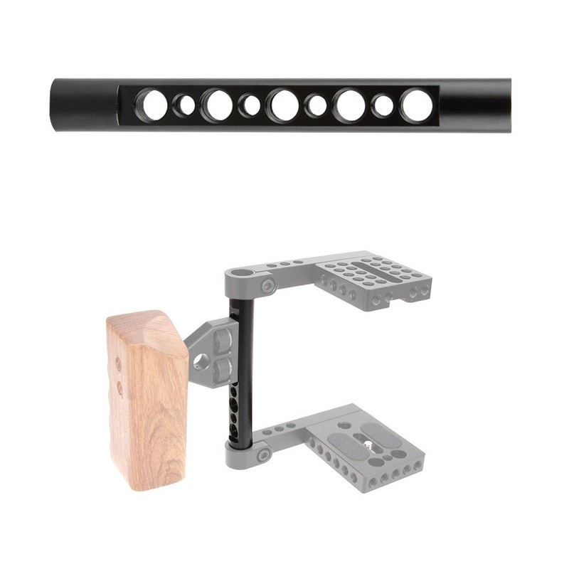 CAMVATE 15mm Cheese Rod with 1/4"-20 and 3/8"-16 Thread Hole