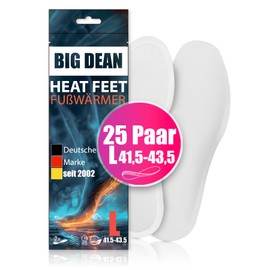 BigDean 25 Pairs Foot Warmers - Sole Warmers for Shoe Size 8.5-9.5 8H Warmth