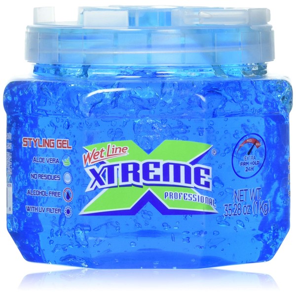 Xtreme Professional Wet Line Styling Gel Extra Hold Blue, 35.26 oz (Pack of 4)