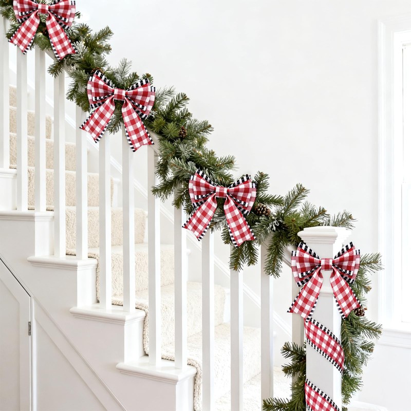KINGLAKE Red White Black Wired Ribbon – 2.5 Inch x