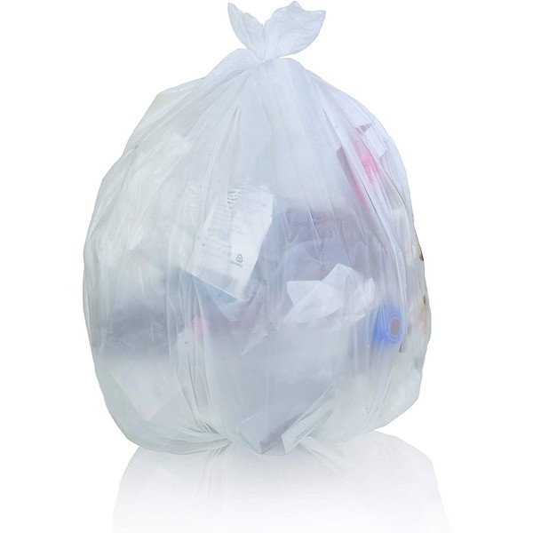 Toughbag 42 Gallon Contractor Trash Bags, 3.0 Mil - 50/Case Garbage Bags (Clear)