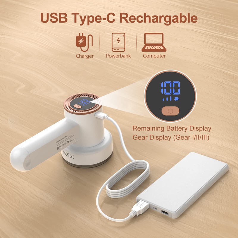 Fabric Shaver Fuzz Remover Rechargeable, HOMEASY Electric Lint Remover Shaver