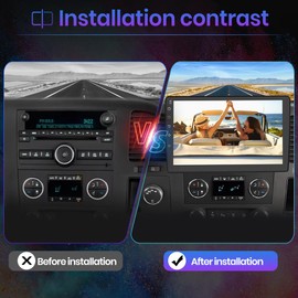 10.1-inch Android 13 Car Stereo Radio for Chevy Silverado Tahoe GMC Sierra Yukon - 2GB+64GB with Carplay & Android Auto, Backup Camera, GPS Navigation, Bluetooth, WiFi, HD Multimedia Receiver