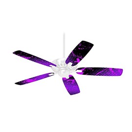Halftone Splatter Hot Pink Purple - Ceiling Fan Skin Kit fits most 42 inch fans (FAN and BLADES SOLD SEPARATELY)