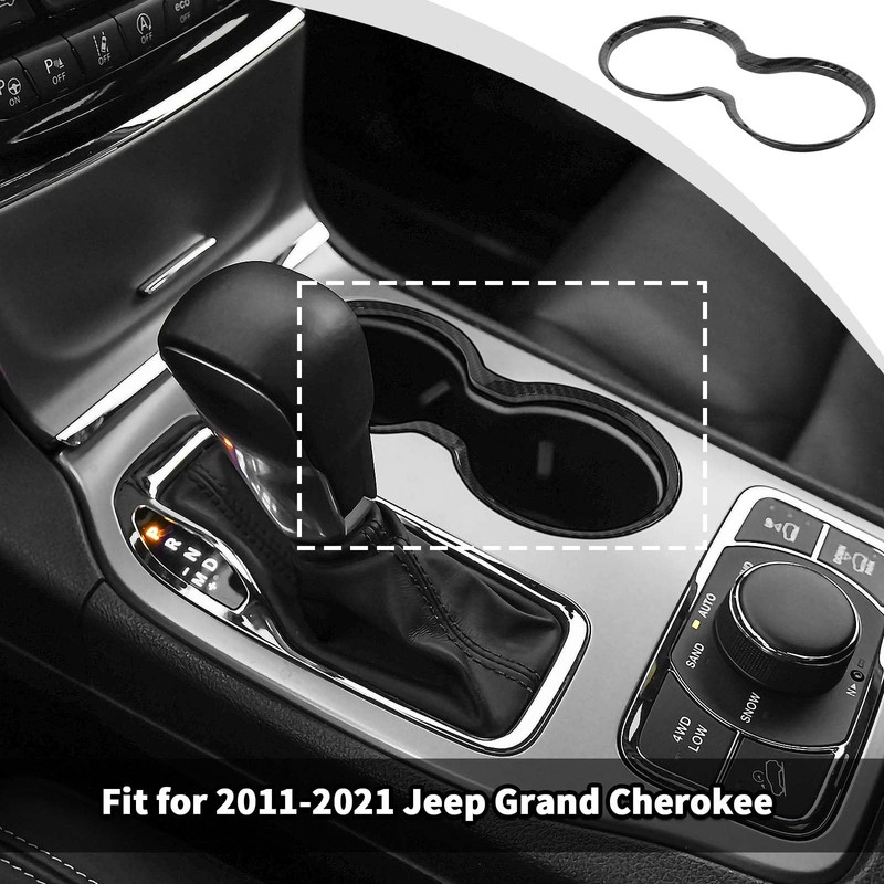 JWWY Front Cup Holder Ring Surround Trim Fit for 2011-2021