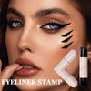 KTouler 2 Pack Black Eyeliner Stamp,One-Piece Liquid Gel Eyeliner Stencil