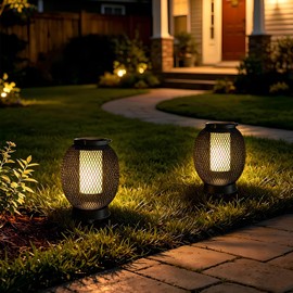 Solar Lanterns Outdoor Waterproof Garden Decor Gifts for Women Mom Grandma One Item Three uses Solar Pathway Lights Solar Powered Table Light for Yard Patio Lawn