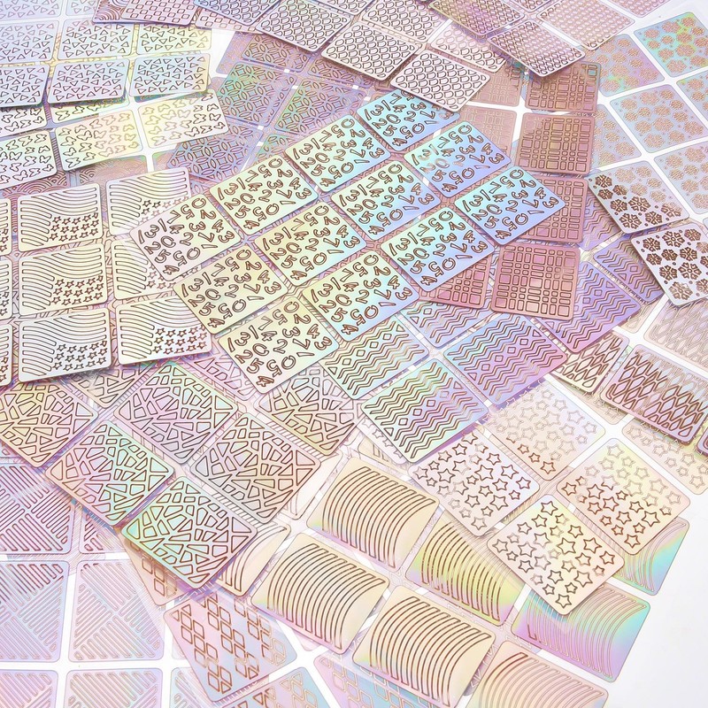288 Stücke Nagel Vinyl Schablonen Nagel Kunst Dekoration Aufkleber Set