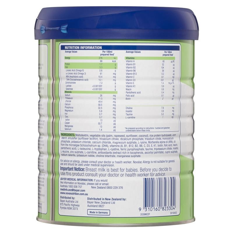Novalac Allergy Premium Infant Formula 800g