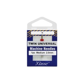 Klasse Twin Universal Needle, Size 2.0mm/80 1/Pkg 5