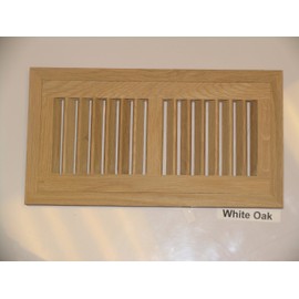 4" x 10" Hi-Output White Oak Flush Unfinished Wood Vent (6 3/4" x 12 1/2")