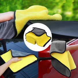 Pack of 5 Microfibre Cloths, Car Care Wash Towel, Cleaning Cloths, Dry Cloths, Super Absorbent Polishing Cloths, Cleaning Cloths for Washing, Polishing, Dusting, Detailing, 40 cm x 30 cm