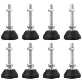 8 PCS Swivel Leveling Feet, M8x50mm Anti-Slip Furniture Leg Levelers Adjustable Leveling Feet for Tables Chairs Cabinets Workbench Shelving