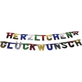 PAPSTAR 18645 Garlands 'Herzlichen Glückwunsch Glckwunsch"