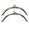 2Pcs Metal Purse Frame, Semicircular Lock Frame Silver Kiss Clasp
