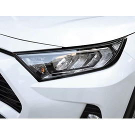 TERDARAY Front Head Light Eyelid Cover Trim Compatible with Toyota RAV4 2024 2023 2022 2021 2020 2019 Headlight Lamp Eyebrow Panel Sticker Exterior Car Accessories ABS 2PCS(Carbon Fiber Style)