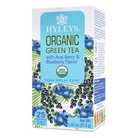 HYLEYS Hyleys Organic Green Tea Acai Berry and Blueberry Flavor - 25 Tea Bags