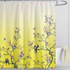 LIVETTY Yellow Bird Floral Shower Curtain 180cm × 180cm Mould