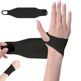 Wrist Support, Ultra-thin, Wrist Support, Lightweight, Sweat Absorbent, Quick Drying, Sports, General Sports, Housework, Computer/Smartphone Operation, Unisex, Left and Right Use, Four Seasons, One