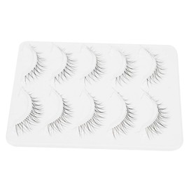 TOVINANNA Dense and Lightweight False Eyelashes 5 Pairs Natural Curl Lashes for Women Fiber Craftsmanship