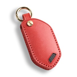 Hontumax Premium Leather 5-Button Key Fob Cover Case for KIA Telluride 2023 2024 2025, for Kia K4 K5 2025, for Sorento EV9 2024 2025, for Kia Carnival 2025 Key Fob Holder (Red)