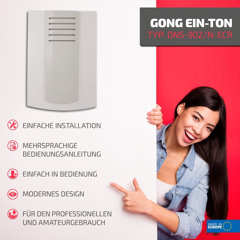 Sundi ECR DNS-902/ N Electromechanical Wired Doorbell 230 V Single