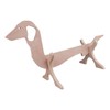 Dachshund Dog Shaped Wine Rack Wooden Wine Bottle Display Stand