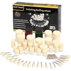 XUPYNAR 95PCS Polishing Buffing Wheel for Dremel Polishing Kit with 2pcs Polishing Compound, Polishing Wheel for Dremel Tool Accessories, with 1/8" Shank for Dremel Buffing Wheels