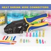 haisstronica 200PCS Blue Heat Shrink Female Spade Connectors,AWG 16-14 Heat
