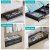 oylik Large Under Bed Storage with Wheels, Metal Under Bed