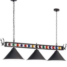 LuoliiTa Pool Table Light, 58" Billiard Light for 7' 8' 9' Pool Table, Hanging Billiards Light for Billiard Room, Game Room, Restaurant, Coffee Shop