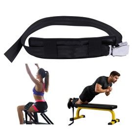 Nordic Curl Training Strap with 66'' Adjustable Webbing, Soft Neoprene Leg Pad and Heavy-Duty Quick-Release Buckle, Ideal for Hamstring Curl and Bodyweight Training