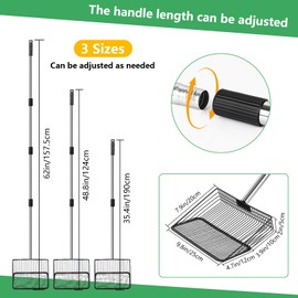 YIYIREA Chicken Poop Scooper 10 inch Large Metal Coop Scoop 4 in 1 Multifunctional Heavy Duty Chicken Coop Scoop Sifting Shovel for Sand Chicken Coop Accessories